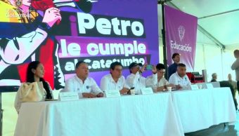 Presidente Petro llegó a El Tarra para la entrega de infraestructura educativa