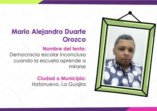 Foto de ganador del concurso nacional de escritura