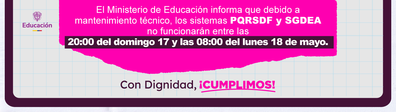 Mantenimiento programado del Sistema de Gestión de Documentos Electrónicos de Archivo (SGDEA)