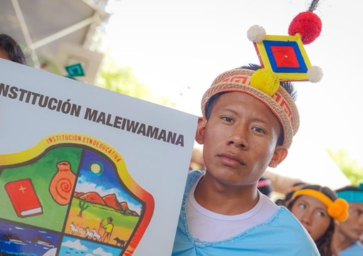 Estudiante beneficiario en La Guajira