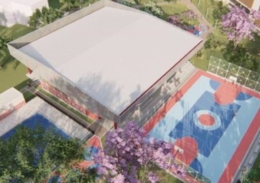 Obras de la nueva sede universitaria en Chaparral