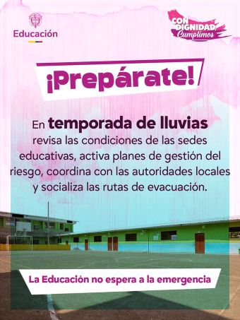  ¡La temporada de lluvias ya inició! Por eso, ante posibles emergencias nos alistamos para cuidar la vida