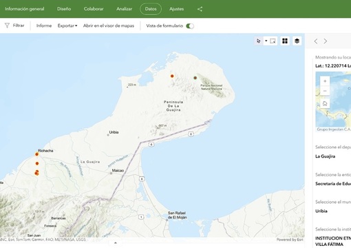 Sistema de geolocalización móvil del Ministerio de Educación Nacional
