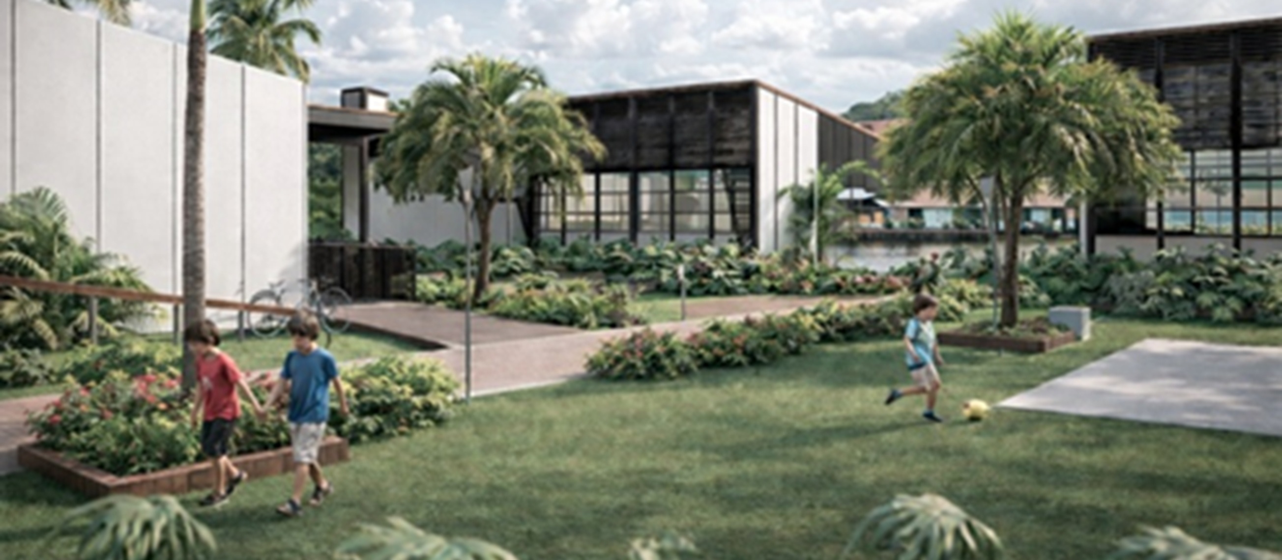 Render de infraestructura educativa