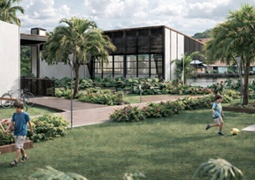 Render de infraestructura educativa