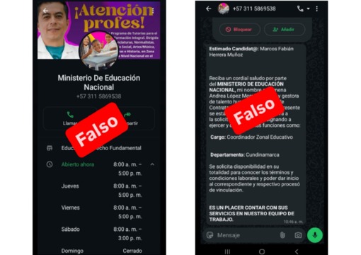 Chat de falsos funcionarios