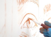 Boceto en un mural del Ministerio de Educación Nacional