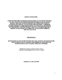 Guía de postulación Convocatoria