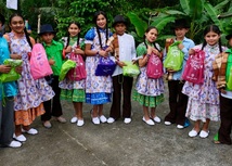 Estudiantes de la Institución Educativa de Betania en El Playón Santander