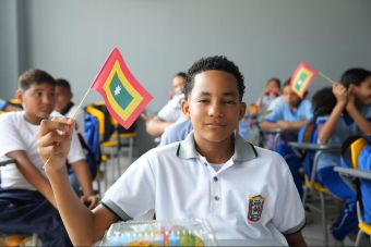 Tras reapertura, estudiantes disfrutan mejoras en la IE Manuela Beltrán