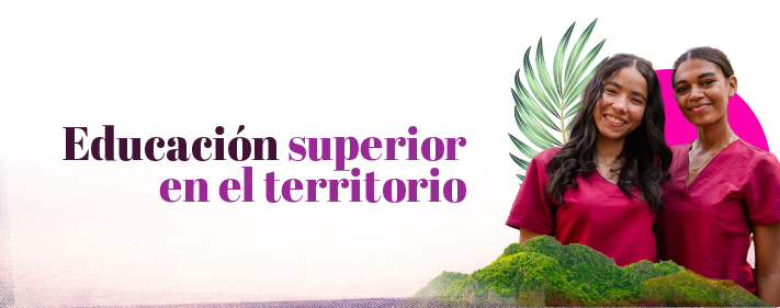 Botón  de acceso Educación superior en el territorio