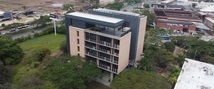 Imagen en dron de la Institución Universitaria Antonio José Camacho (Unicamacho) de Yumbo Valle