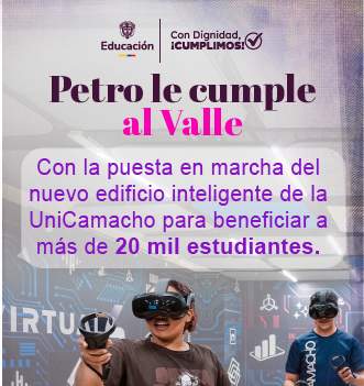 Petro Le Cumple al Valle con la puesta en marcha del nuevo edificio inteligente de la UniCamacho para beneficiar a más de 20 mil estudiantes.