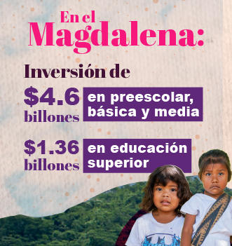 En el Magdalena: Inversión de de $4.6 billones en preescolar, básica y media.