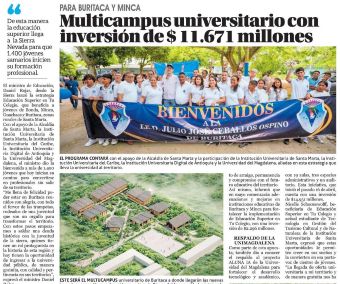 Multicampus universitario con inversión de 11.671 millones