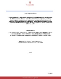 Guía de postulación de la convocatoria