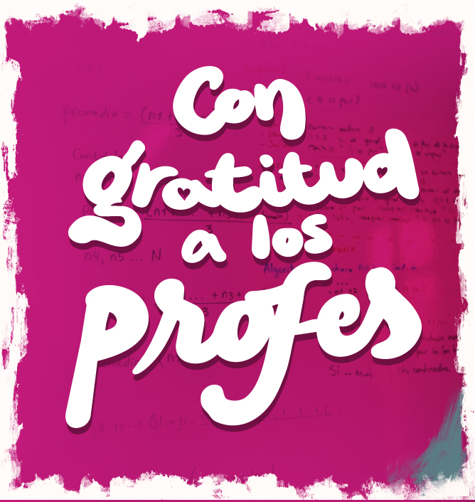 Botón de Con gratitud a los Profes