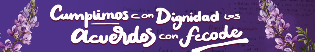Botón Cumplimos con Dignidad los acuerdos con Fecode