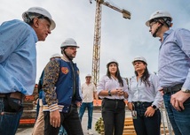 Ministro de Educación Daniel Rojas en recorrido de obra del Instituto Universitario de Envigado