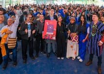 Ministra de Ambiente y Desarrollo Sostenible (e), Irene Vélez Torres, y el ministro de Educación Nacional, Daniel Rojas, en la actualización de la Política Nacional de Educación Ambiental