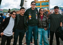 Ministro de educación Daniel Rojas Medellín en la final del Freestyle Tour MEN 2026