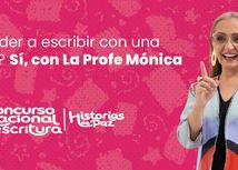 banner que dice ¿Aprender a escribir con una influencer? Sí, con La Profe Mónica