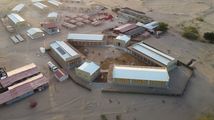 Foto aérea de colegio en la Guajira