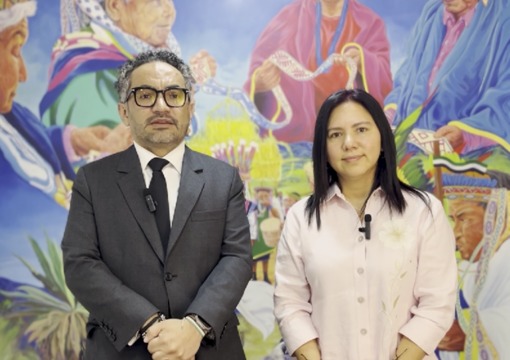 Comisionado Edwin Arturo Ruiz Moreno y viceministra Maritza Molina Acosta