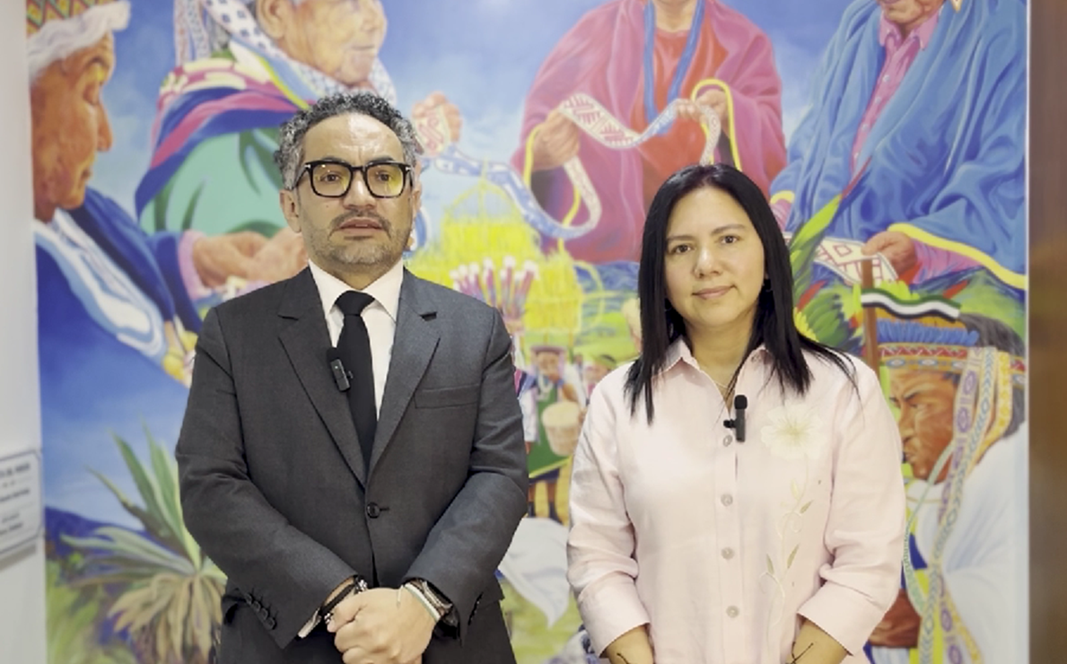 Comisionado Edwin Arturo Ruiz Moreno y viceministra Maritza Molina Acosta