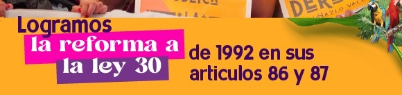 Botón que enlaza a Referma a la ley 30