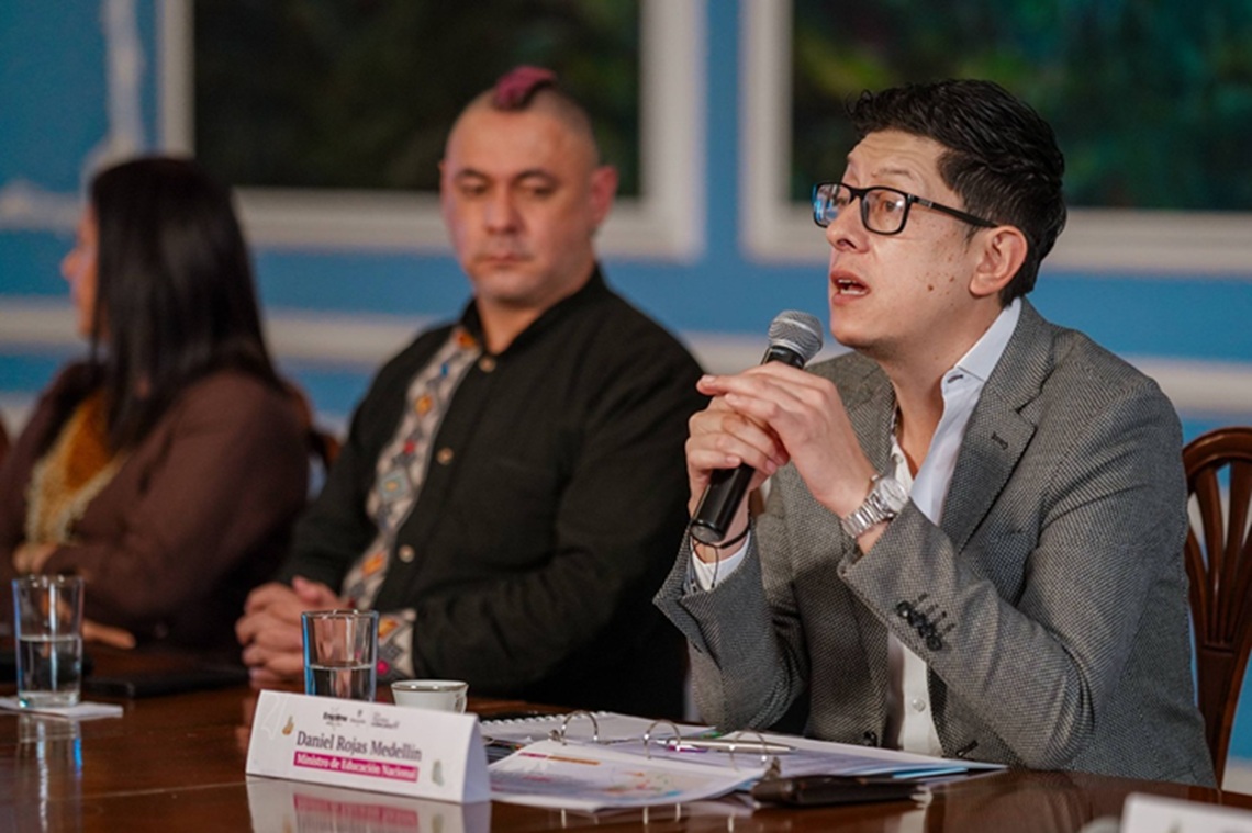 Ministro de Educación Daniel Rojas Medellín en la Rendición de Cuentas del 2026