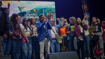 Presidente Gustavo Petro, Ministro de Educación Daniel Rojas Medellín, en el Festival por la Defensa de la Educación Superior Pública