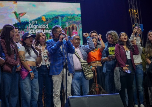 Presidente Gustavo Petro, Ministro de Educación Daniel Rojas Medellín, en el Festival por la Defensa de la Educación Superior Pública