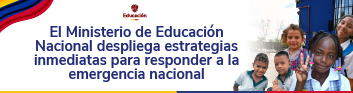 Banner Estrategias inmediatas para responder la emergencia