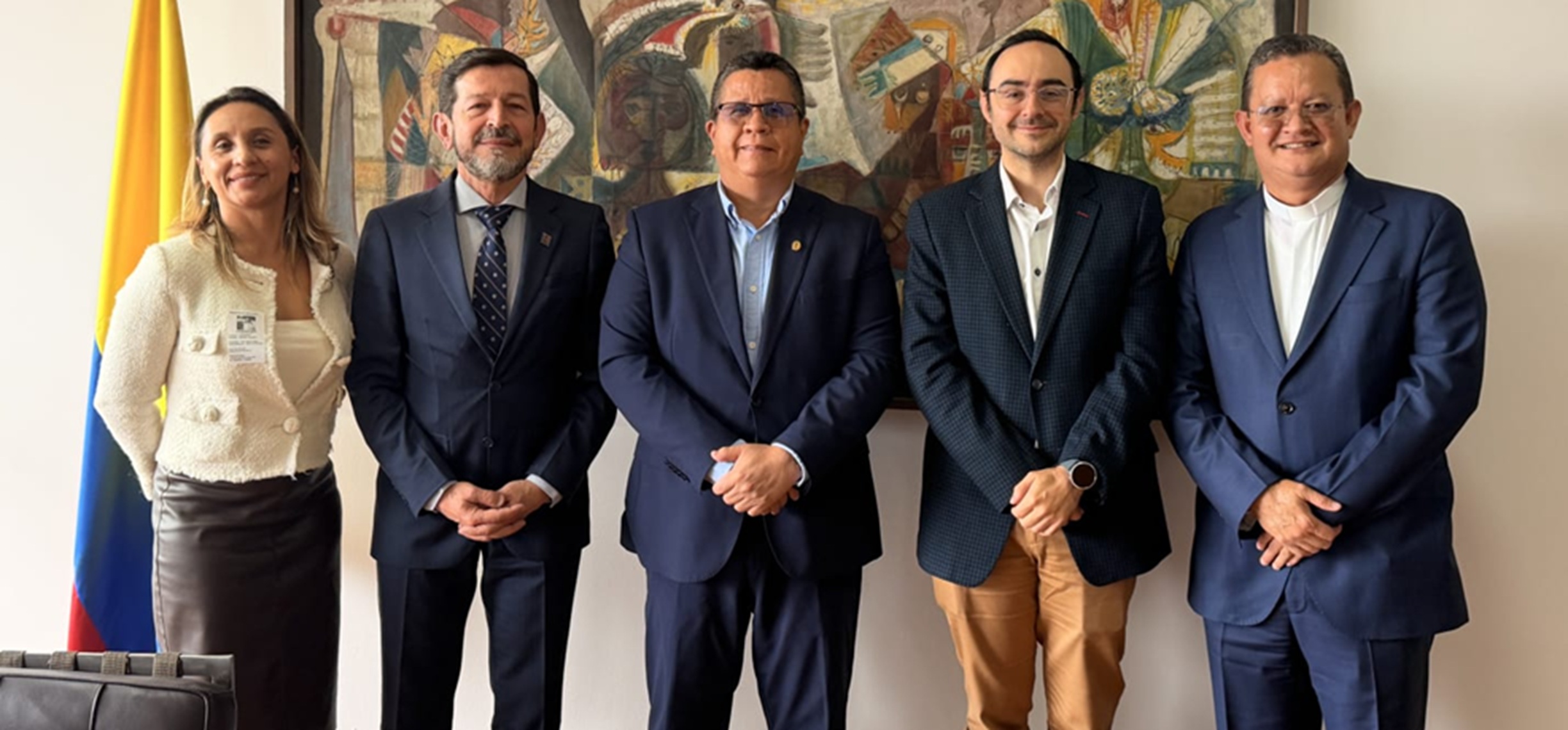 El viceministro de Educación Superior, Camilo Noguera Pardo en reunión de trabajo con las directivas y el equipo técnico de la Asociación Colombiana de Universidades (ASCUN)