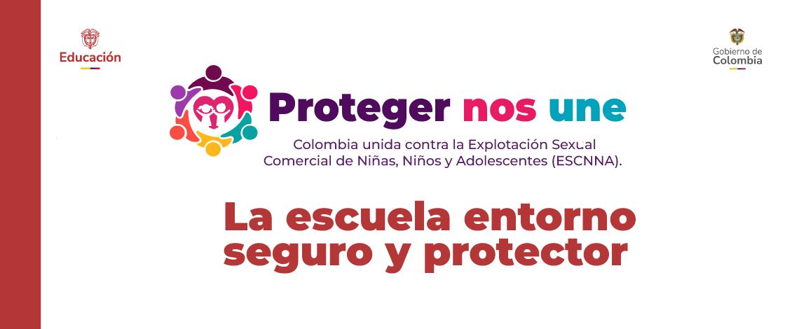 banner con imagen donde dice proteger nos une en contra de la explotacion sexual de ninas, ninos y adolescentes