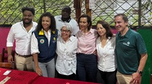 Viceministra Gledy Foliaco en visita al Chocó tras emergencia por el terremoto