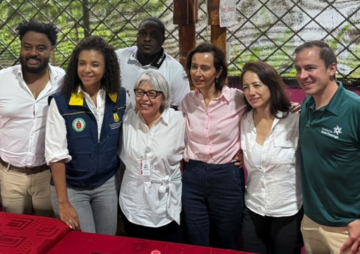 Viceministra Gledy Foliaco en visita al Chocó tras emergencia por el terremoto