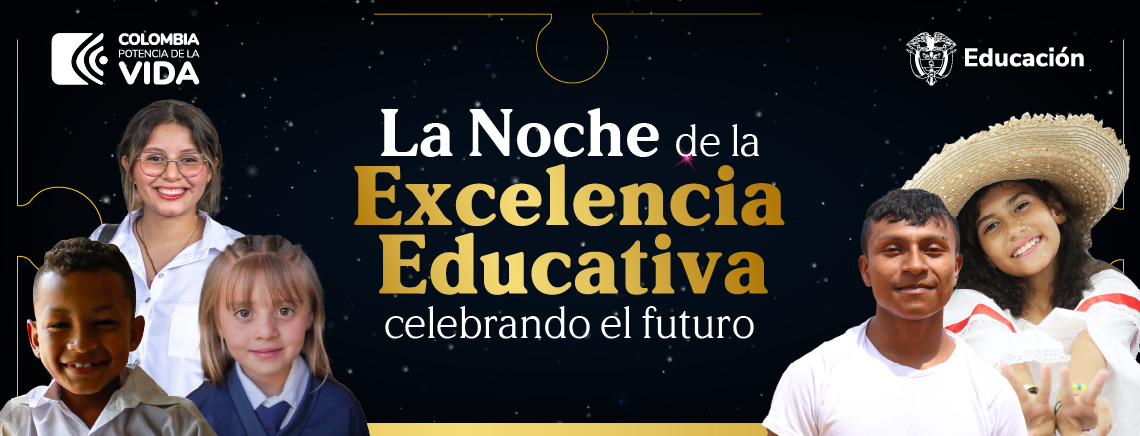 Banner de la noche de la excelencia educativa