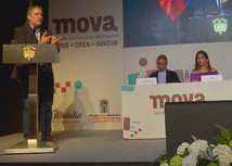 Presidente Duque y Ministra de Educación en inauguración de Mova en Medellín