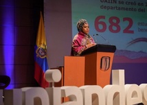 Ministra de Educación Aurora Vergara en la Universidad de Los Andes