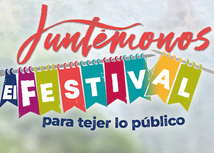 banner juntemonos, festival para tejer lo publico